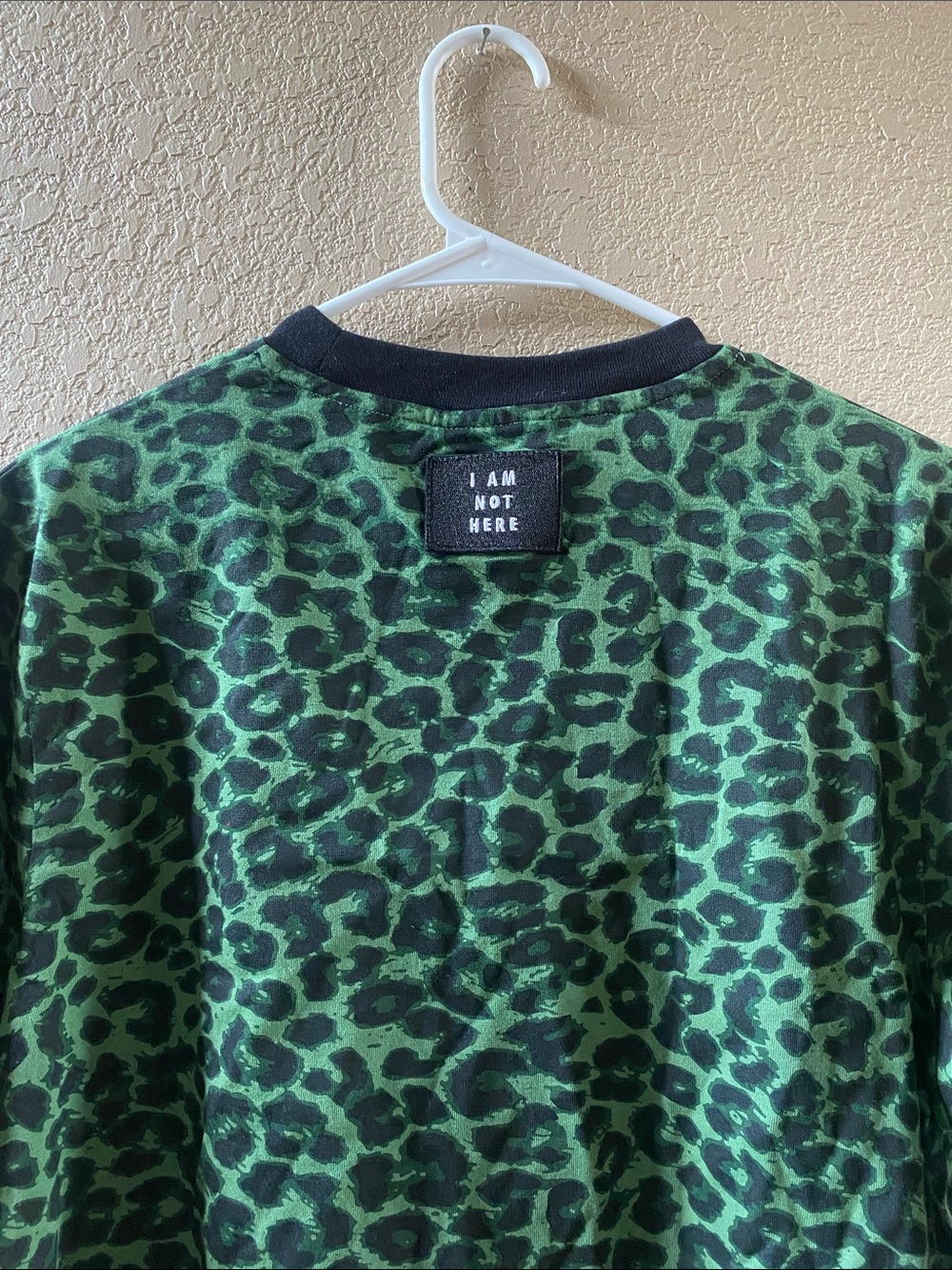 Lazy Oaf Green and Black Leopard Print Short Sleeve Tee - Picture 4 of 6